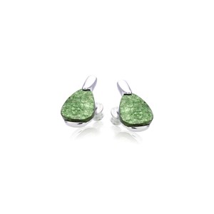 Boucle d'oreille aventurine, argent