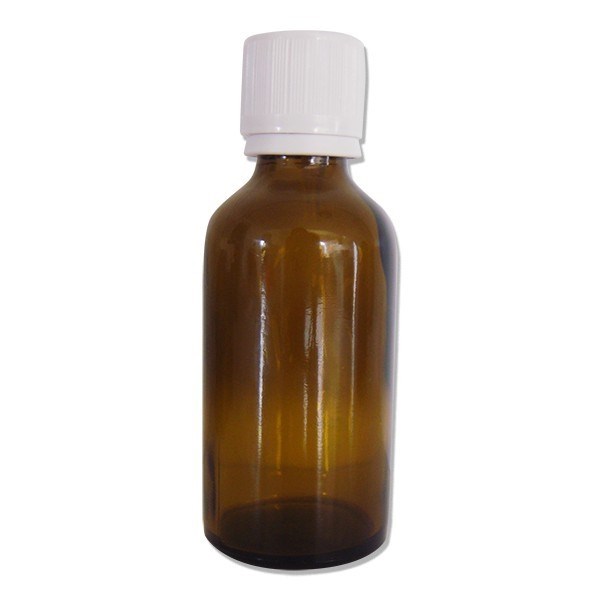 Flacon esterel en verre ambré - 2.5 ml à 50 ml bouchage - capsule compte goutt