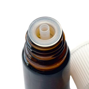 Flacon esterel en verre ambré - 2.5 ml à 50 ml bouchage - capsule compte goutt