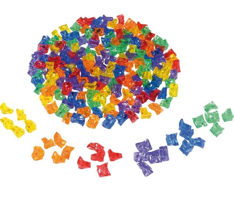 Lot De 100 Pierres Transparentes WISSNER – Diamètre 20 Mm, Plastique Incassable, Pour Bricolage, Apprentissage, Décoration