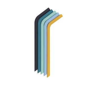 Pailles en silicone sun & sky (lot de 5)