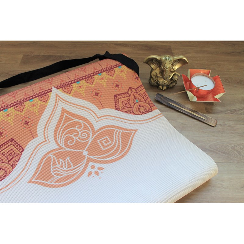 Omsaé - Tapis de yoga en pvc imprimé ayurvéda