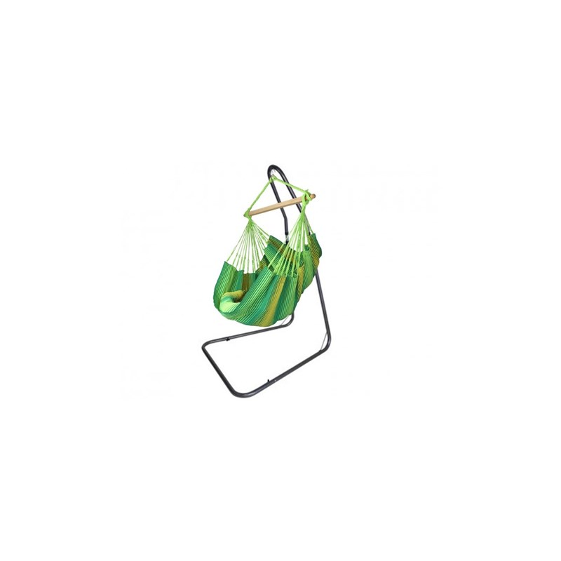 Tropical Influences - Hamac chaise soleil vert xl avec support