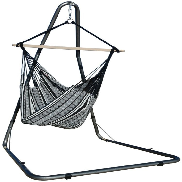 Tropical Influences - Hamac chaise poligono noir xl support so