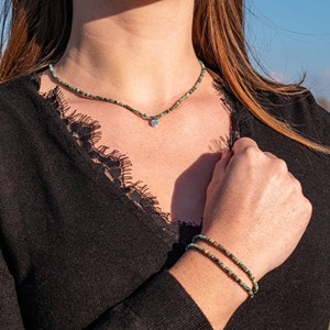 Parure lumia en pierres turquoise