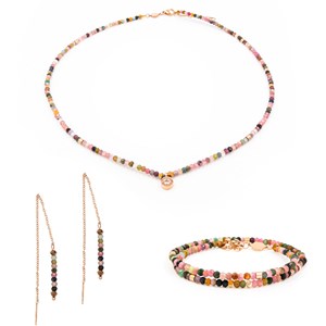 Parure lumia en pierres tourmaline