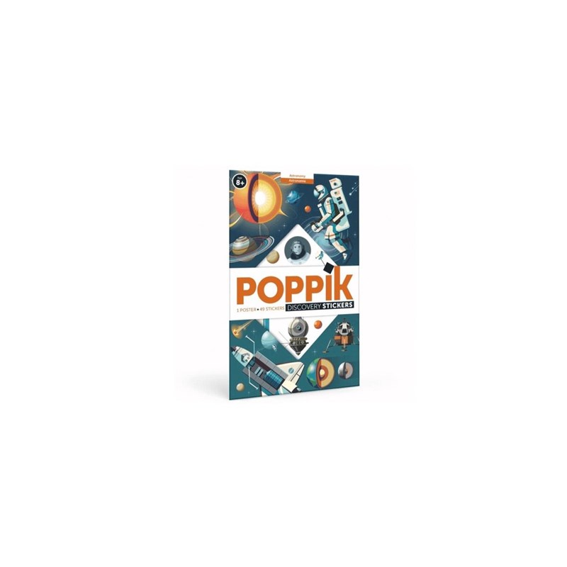 Poppik - Poster découverte avec stickers astronom