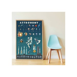 Poster découverte avec stickers astronom