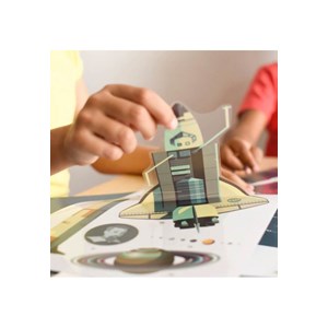 Poster découverte avec stickers astronom