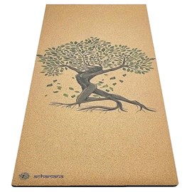 Tapis de yoga liege arbre de vie 5mm