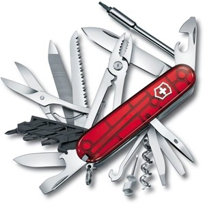Couteau suisse victorinox cybertool l rouge translucide