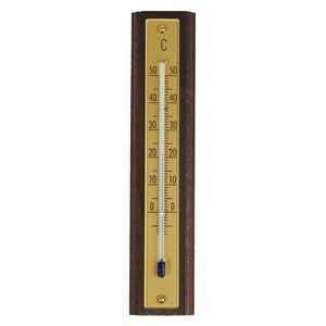 Thermomètre en bois acajou 18 cm