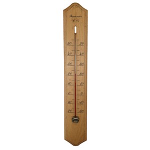 Thermomètre de jardin en bois 40cm