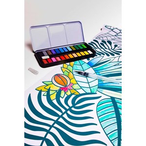 Omy kit aquarelle 24 couleurs + pinceau