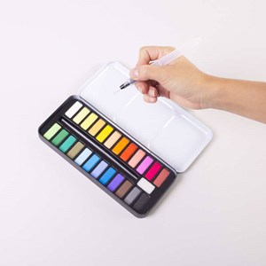 Omy kit aquarelle 24 couleurs + pinceau