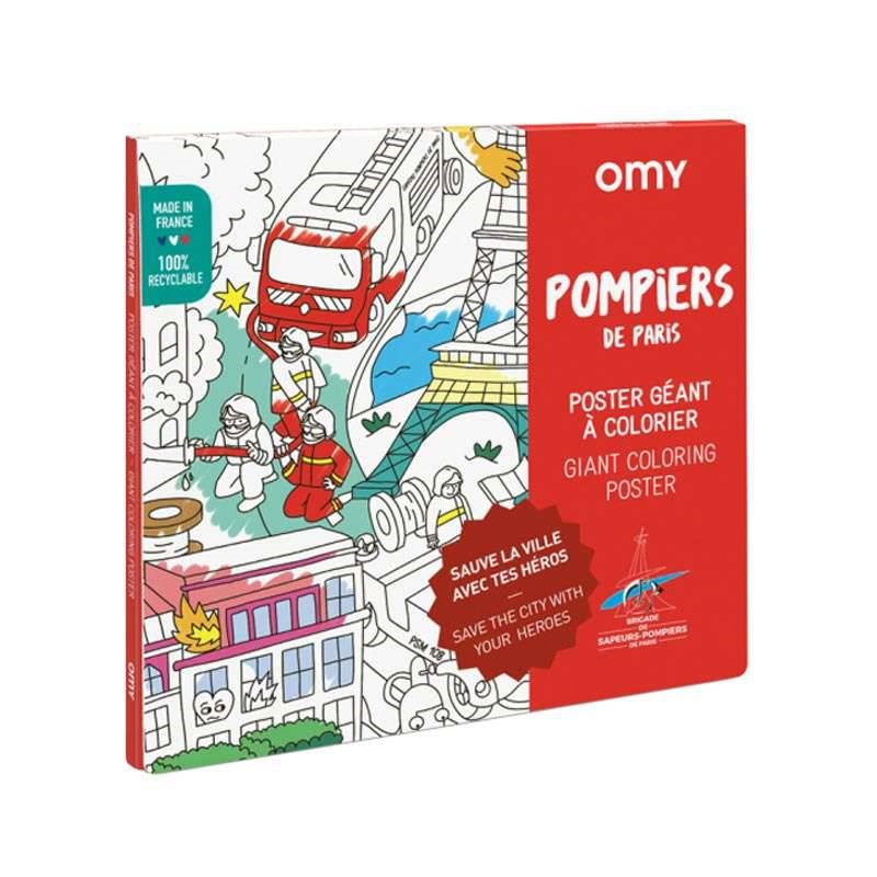 OMY - Poster à colorier  pompiers de paris