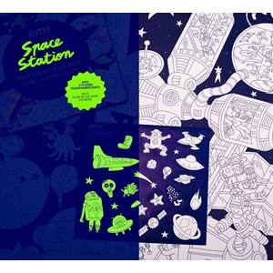 Omy poster à colorier space station et s