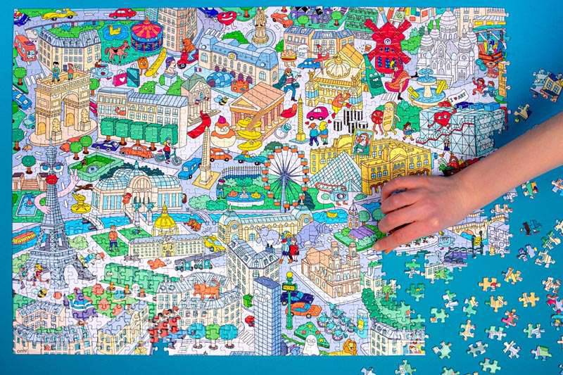 Puzzle Adulte - Paris en peinture 1000 pièces - Dès 14 ans