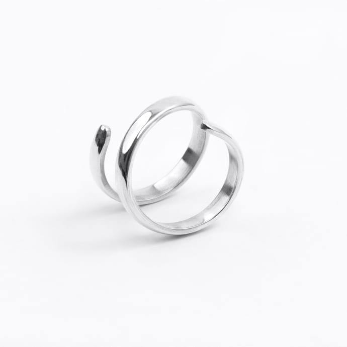 Bague En Argent Taille 48 - Jolie Bague Occasion - Sans Marque