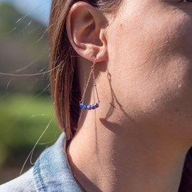 Boucles d'oreilles piana lapis-lazuli