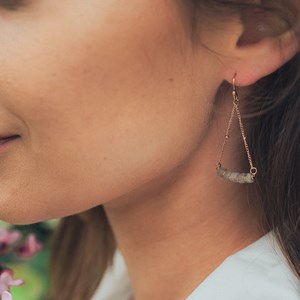 Boucles d'oreilles piana labradorite