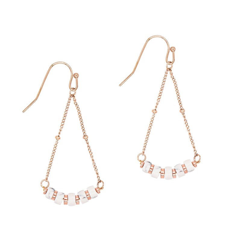 sloya - Boucles d'oreilles piana howlite