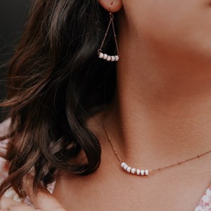 Boucles d'oreilles piana howlite