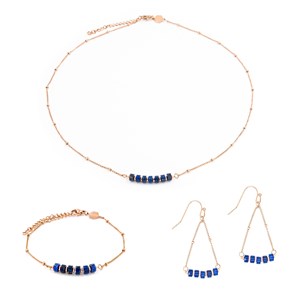 Parure piana en pierres lapis-lazuli