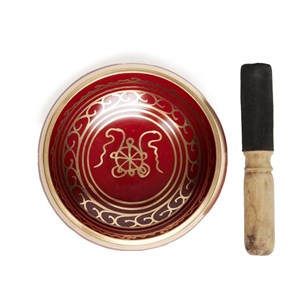 Bol chantant rouge om mani padme hum