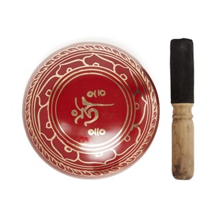 Bol chantant rouge om mani padme hum