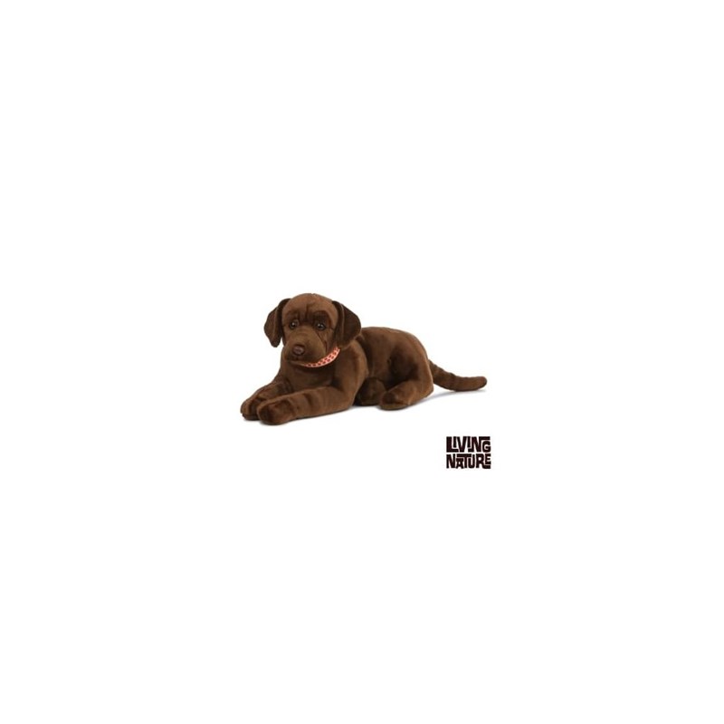 Peluche géant labrador chocolat 60 cm