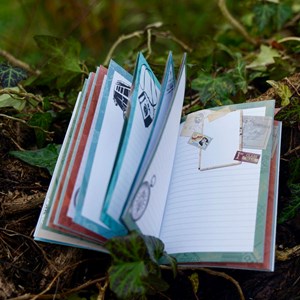 Boite à souvenirs et carnet de voyage