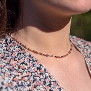 Collier paloma en pierres tourmaline