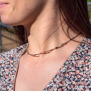 Collier paloma en pierres tourmaline