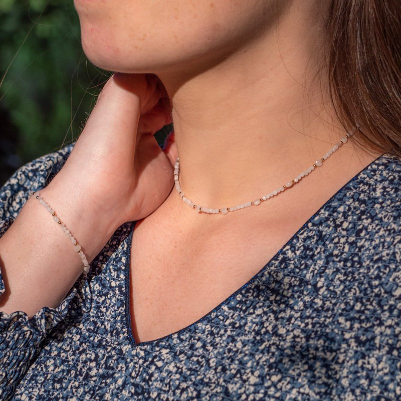 Collier paloma en pierres de lune