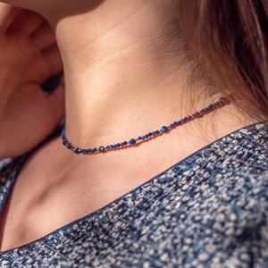 Collier paloma en pierres lapis-lazuli