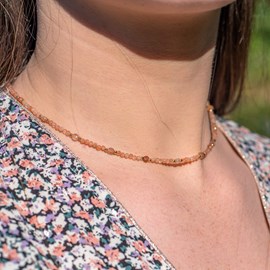Collier paloma en pierres de soleil