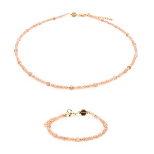 Collier et bracelet en pierres de soleil
