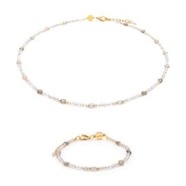 Collier et bracelet pierres labradorite