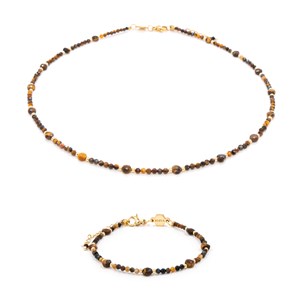 Collier et bracelet pierre oeil de tigre