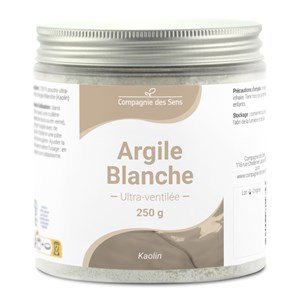 Argile blanche kaolinite - poudre ultra-ventilée - 250g