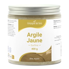 Argile jaune illite - poudre surfine - 400g