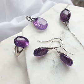 Bracelet améthyste, argent 925