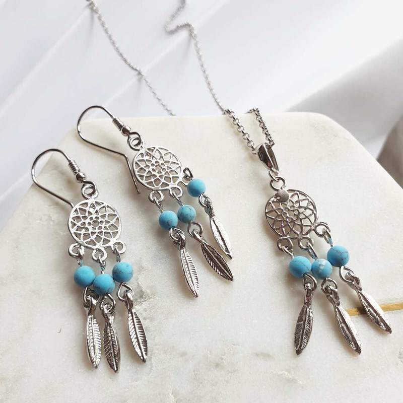 Collier turquoise, argent 925