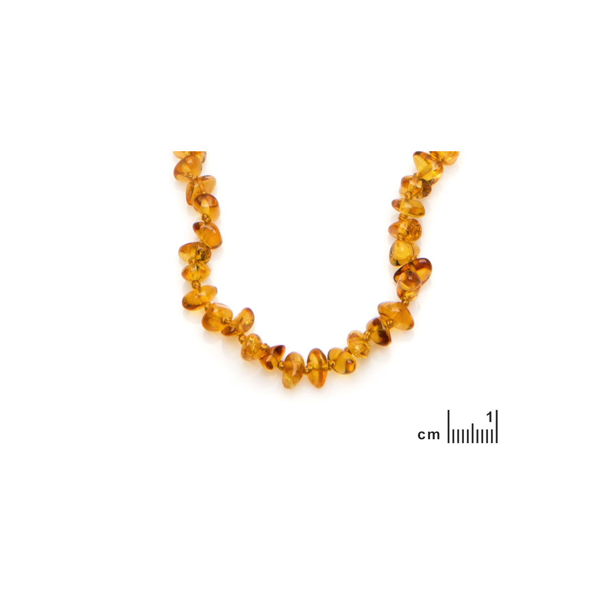 Collier En Ambre Pour Enfant - Longueur 32cm - Poids 5,60gr - Couleur Orange - Occasion