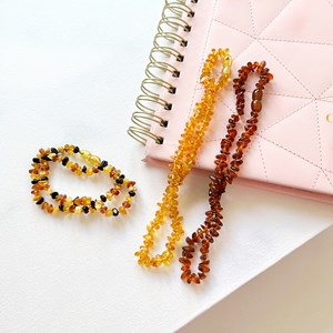 Collier pour bébé en ambre à clip