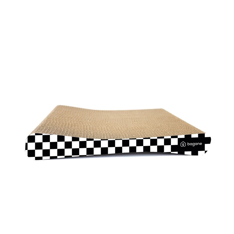 Buren, griffoir chat damier noir blanc m