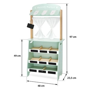 Marchande enfant, théâtre bois 97*48*24