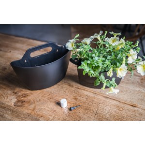 Pot mural à arrosage, noir