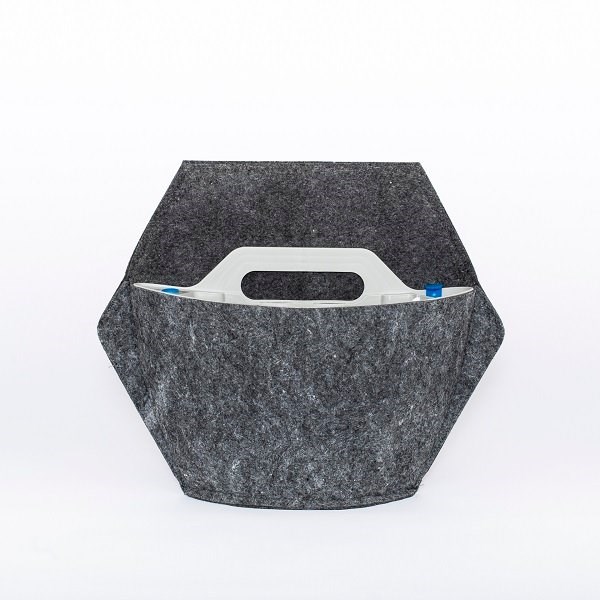 Pot mural textile à arrosage, gris